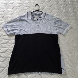 SOLD Floral polo dress shirt